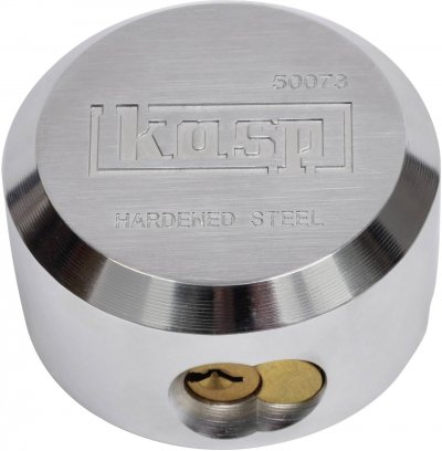 KASP  K50073LD Verrou pour camionnette 73 mm argent avec serrure &agrave; cl&eacute;