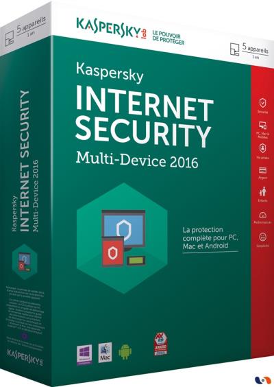 KASPERSKY  Internet Security 2016 Multi-Device 5 Postes 1 An