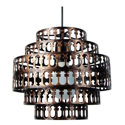 TOSEL KATHEDRAL - Suspension g&eacute;om&eacute;trique m&eacute;tal noir