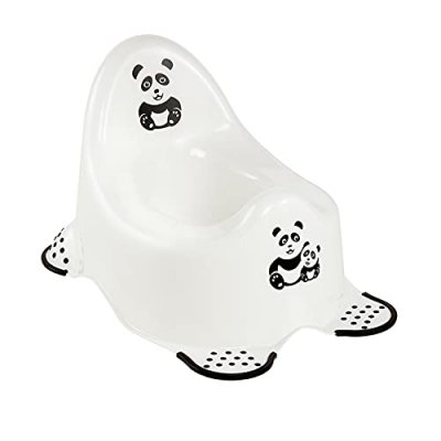 KEEEPER  Panda Pot pour B&eacute;b&eacute;, De 18 Mois &agrave; 3 Ans Environ, Antid&eacute;rapant, Adam, Blanc