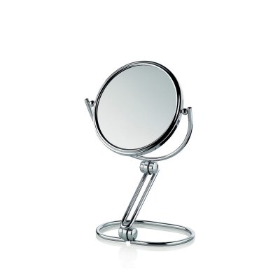 KELA  Miroir grossissant x5 Safia &Oslash;14 cm sur pied - M&eacute;tal - Chrom&eacute;