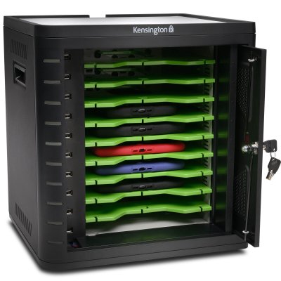 Kensington Charge Sync Cabinet, Universal Tablet - meuble de rangement - pour 10 tablettes - noir