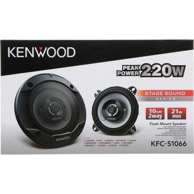 KENWOOD , Haut-parleurs 2 Voies - 10 cm, 220W KFC-S1066 Noir