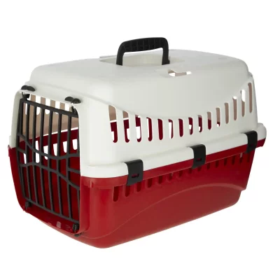KERBL  Box De Transport Expedition Pour Chien - 48x32x32cm - Creme Et Bordeaux