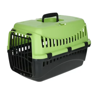 KERBL  Box de Transport Exp&eacute;dition pour Chiens 48 X 32 X 32 cm Vert/Gris Fonc&eacute;