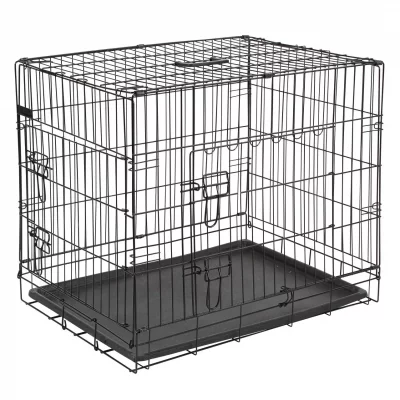 KERBL  Cage de Transport avec 2 Portes pour Chien Noir 76 x 54 x 64 cm