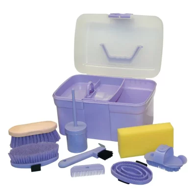 KERBL  Chevaux Coffre de Pansage Complet pour Enfants Lilas
