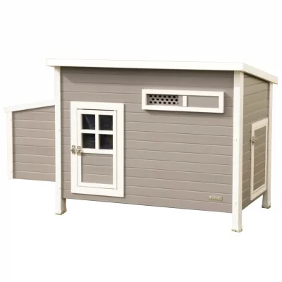 KERBL  Poulailler Barney Plastique 137x73x83 cm Gris et blanc