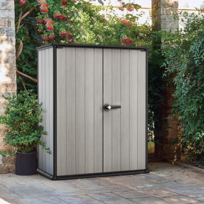 KETER  - Brossium Armoire R&eacute;sine Gris 140 x 77 x 181.5 cm / 1500 L