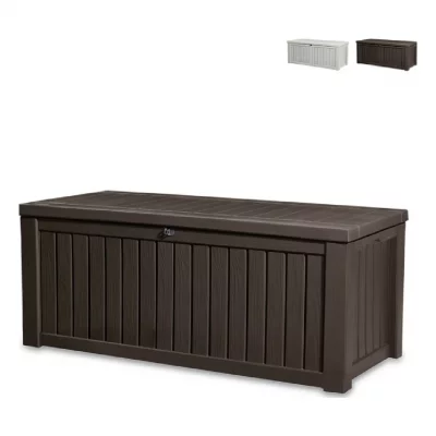 KETER  Coffre de jardin  'Rockwood Deck' brun fonc&eacute; 155 x 72,4 cm