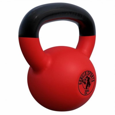 GORILLA SPORTS Kettlebell de 22 KG en fonte avec rev&ecirc;tement n&eacute;opr&egrave;ne - halt&egrave;re russe