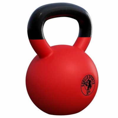 GORILLA SPORTS Kettlebell de 32 KG en fonte avec rev&ecirc;tement n&eacute;opr&egrave;ne - halt&egrave;re russe