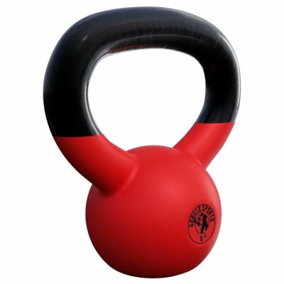 GORILLA SPORTS Kettlebell de 4 KG en fonte avec rev&ecirc;tement n&eacute;opr&egrave;ne - halt&egrave;re russe