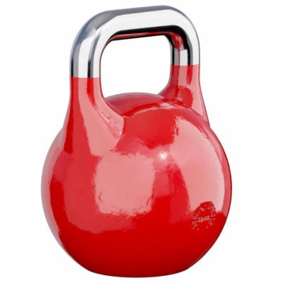 GORILLA SPORTS Kettlebell de comp&eacute;tition 32 KG - halt&egrave;re russe (rouge)