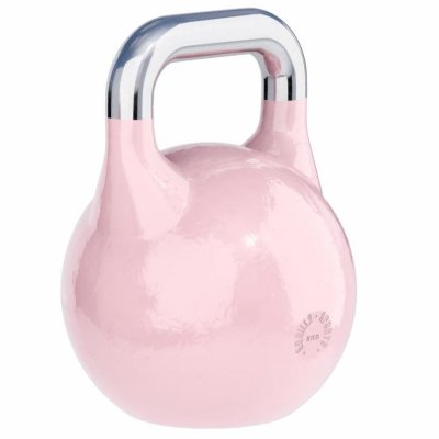 GORILLA SPORTS Kettlebell de comp&eacute;tition - 8 KG - halt&egrave;re russe (rose)