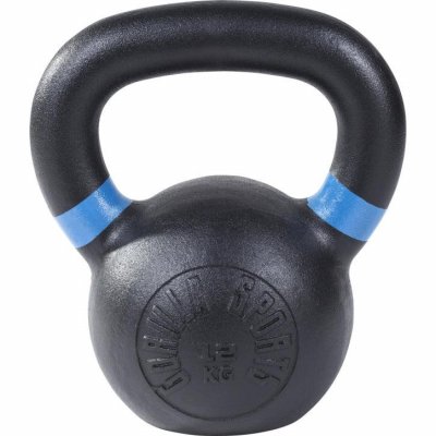 GORILLA SPORTS Kettlebell en fonte noir avec couleur ray&eacute; poign&eacute;es de 12kg - Halt&egrave;re russe