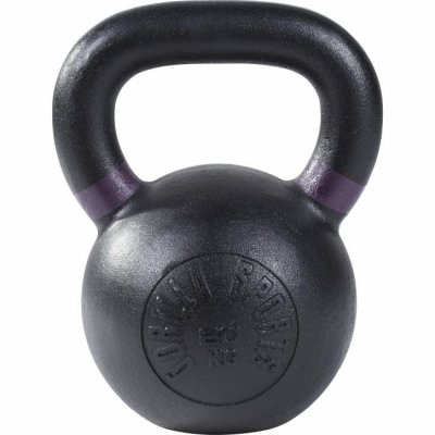 GORILLA SPORTS Kettlebell en fonte noir avec couleur ray&eacute; poign&eacute;es de 20kg - Halt&egrave;re russe