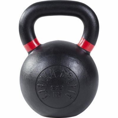 GORILLA SPORTS Kettlebell en fonte noir avec couleur ray&eacute; poign&eacute;es de 32kg - Halt&egrave;re russe