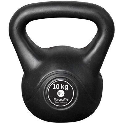 VIVOL Kettlebell pour l'int&eacute;rieur et l'ext&eacute;rieur - Plastique - Noir - 10 kg