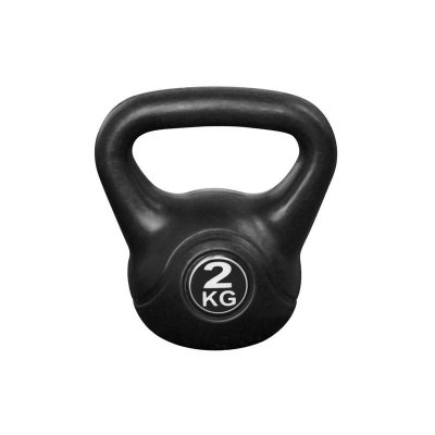 VIVOL Kettlebell pour l'int&eacute;rieur et l'ext&eacute;rieur - Plastique - Noir - 2 kg