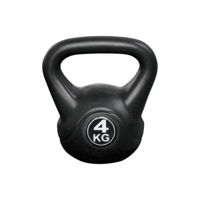 VIVOL Kettlebell pour l'int&eacute;rieur et l'ext&eacute;rieur - Plastique - Noir - 4 kg
