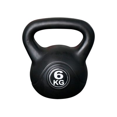 VIVOL Kettlebell pour l'int&eacute;rieur et l'ext&eacute;rieur - Plastique - Noir - 6 kg