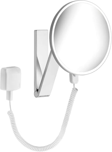 KEUCO  iLook_move Miroir cosm&eacute;tique, avec &eacute;clairage, grossissement x 5, 17612019001,