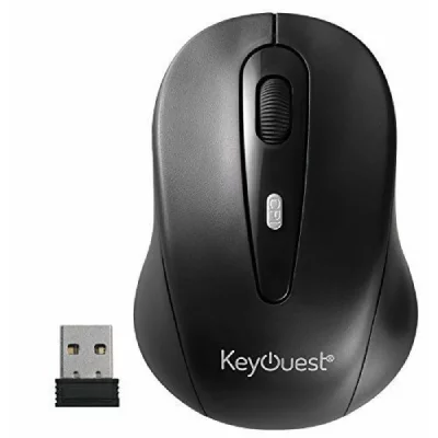 KEYOUEST  Office - Souris - optique - sans fil - 2.4 GHz - r&eacute;cepteur sans fil USB - noir 