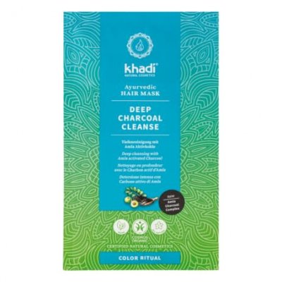 KHADI  Amla Masque Nettoyant pour Cheveux au Charbon Actif 50g