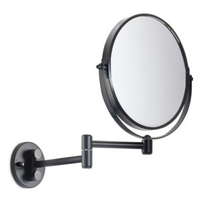 KIAMAMI VALENTINA  - Miroir Mural Grossissant En M&eacute;tal Noir Mat