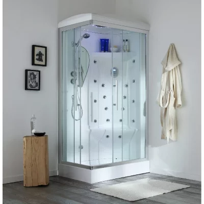 KIAMAMI VALENTINA  - Paroi De Douche Hydromassage 70X90 Droite Avec Bain-Vapeur Iride