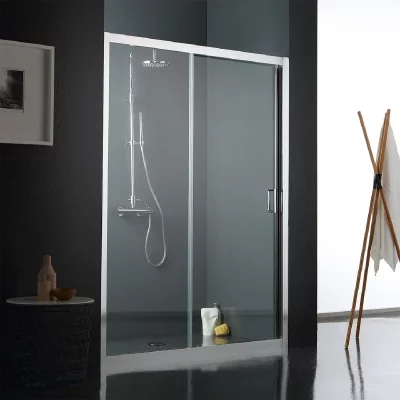 KIAMAMI VALENTINA  - Porte Coulissante En Verre Transparent Pour Douche Avec Deux Parois 150Cm