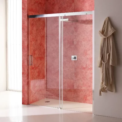 KIAMAMI VALENTINA  Porte de Douche encastr&eacute;e 130 cm Fixe c&ocirc;t&eacute; Droit Verre Clair Dream