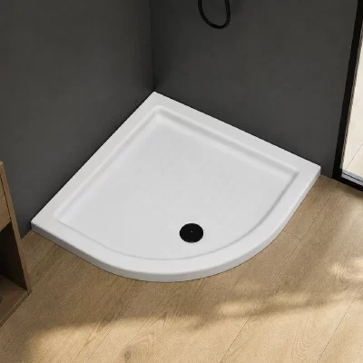KIAMAMI VALENTINA  - Receveur De Douche 80 Cm Semi-Circulaire En C&eacute;ramique Topazio