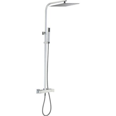 ESSEBAGNO Kiara colonne de douche chrom&eacute;e avec mitigeur m&eacute;canique - Chrom&eacute;
