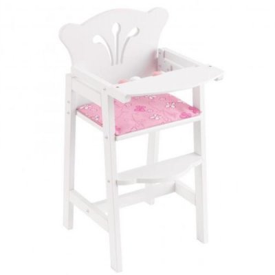 KIDKRAFT  lil' - Lil' Doll High Chair - blanc pr&eacute;cis