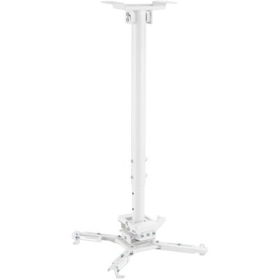 KIMEX  052-3010 Support Plafond vid&eacute;oprojecteur, Hauteur 60-90cm, Blanc