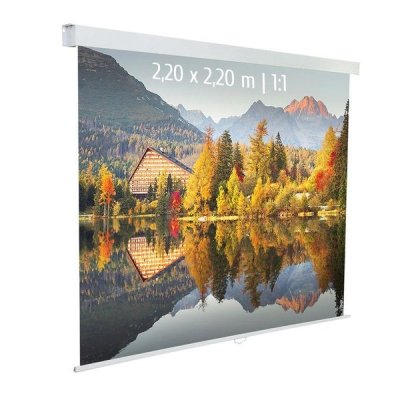 KIMEX  Ecran de projection manuel 2,20x2,20m 1:1