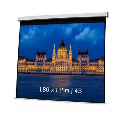 KIMEX  Ecran de projection motoris&eacute; 1,80x1,35m 4:3