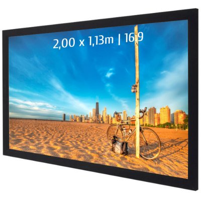 KIMEX  Ecran de projection sur cadre 2,00x1,13m 16:9
