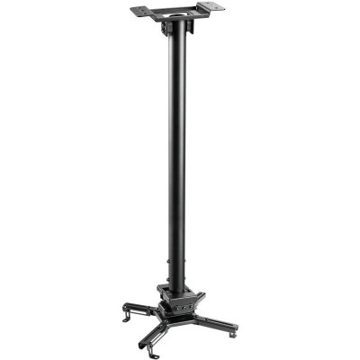 KIMEX  Support plafond vid&eacute;oprojecteur, Hauteur 75-115cm, Noir