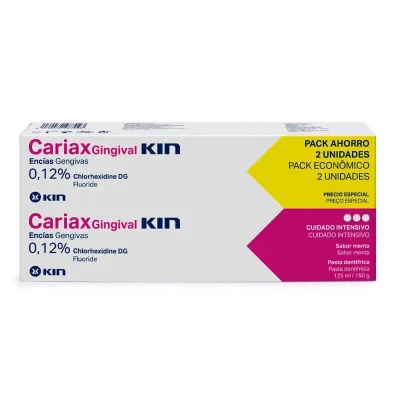 KIN  Cariax Gingival Pasta Dent&iacute;frica Lote 2 Piezas Unisex