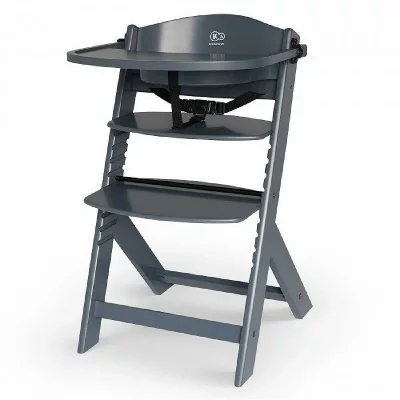 KINDERKRAFT  Chaise haute enfant &eacute;volutive Enock bois grey