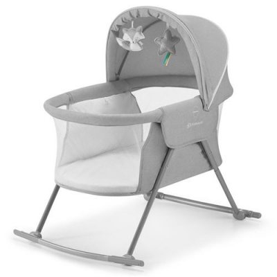 KINDERKRAFT  LOVI Berceau pour b&eacute;b&eacute;, lit de voyage, lit d'enfant, Gris