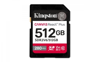 KINGSTON  Canvas React Plus 512 Go, Carte m&eacute;moire