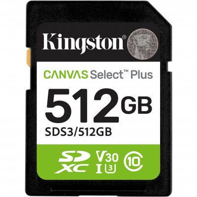KINGSTON  Canvas Select Plus 512 Go SDXC, Carte m&eacute;moire