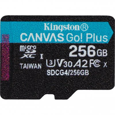KINGSTON  Carte M&eacute;moire Canvas Go! Plus 256gb Microsdxc Uhs-i