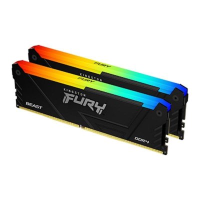 KINGSTON TECHNOLOGY Kingston FURY Beast RGB 64GB 3600MT/s DDR4 CL18 DIMM (Kit of 2) Computer Memory KF436C18BB2AK2/64