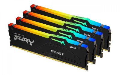 KINGSTON  FURY Beast RVB DDR5 5 600 MHz 128 Go 4 x 32 Go CL40