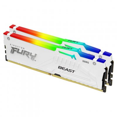 KINGSTON  Fury Beast White RGB - 2 x 32 Go (64 Go) - DDR5 5600 MHz - CL36